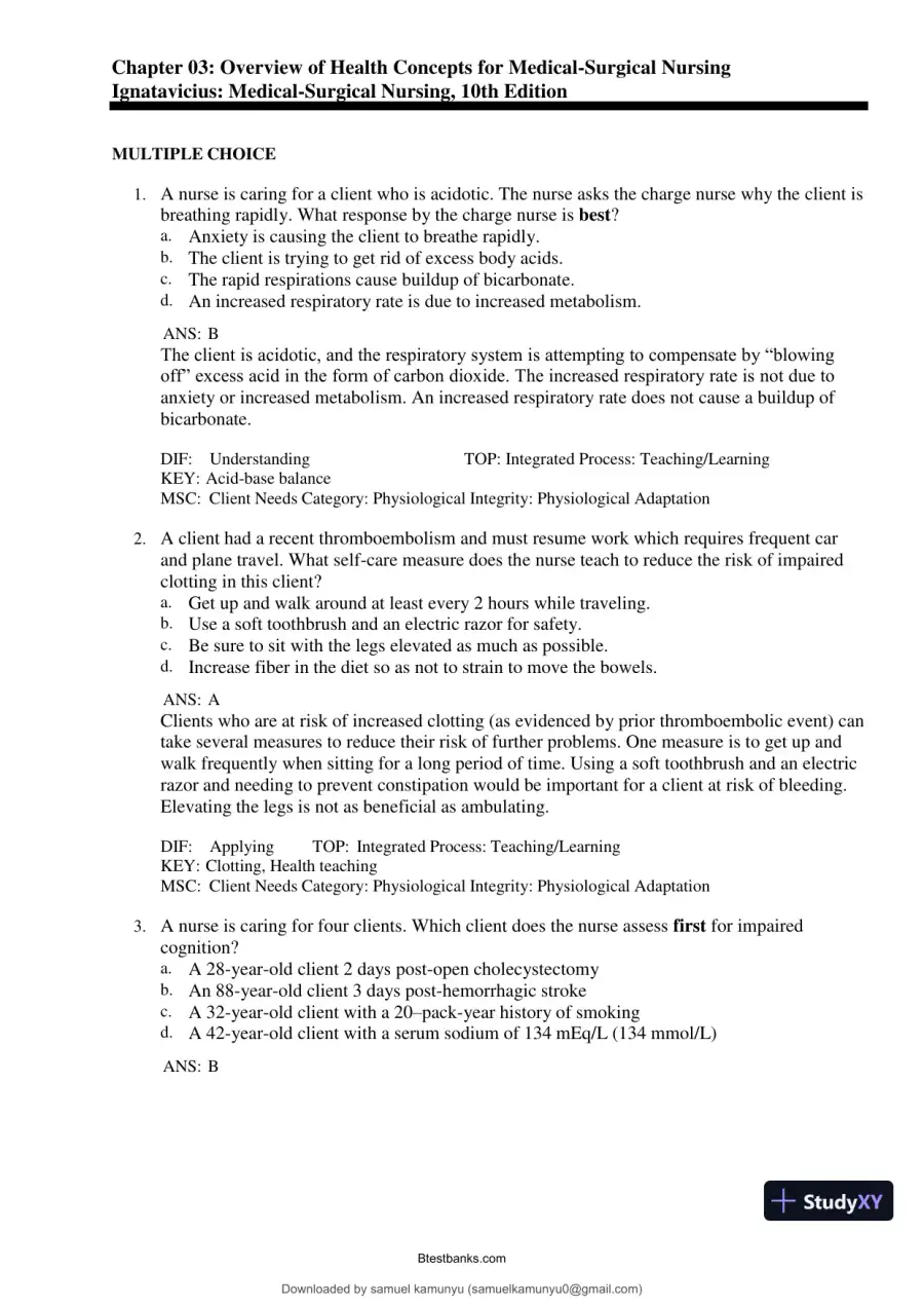 Test Bank for Medical-Surgical Nursing: Concepts for Interprofessional Collaborative Care, 10th Edition (Chapters 1-69), page 14