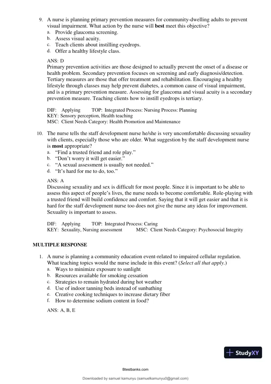 Test Bank for Medical-Surgical Nursing: Concepts for Interprofessional Collaborative Care, 10th Edition (Chapters 1-69), page 17