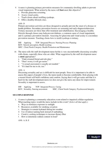 Test Bank for Medical-Surgical Nursing: Concepts for Interprofessional Collaborative Care, 10th Edition (Chapters 1-69) - Page 17 preview image
