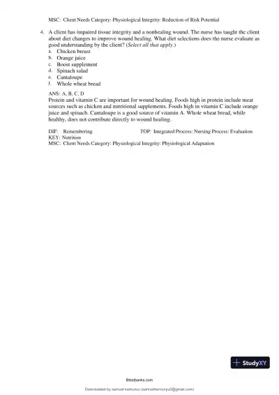 Test Bank for Medical-Surgical Nursing: Concepts for Interprofessional Collaborative Care, 10th Edition (Chapters 1-69) - Page 19 preview image