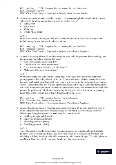 Test Bank for Medical-Surgical Nursing: Concepts for Interprofessional Collaborative Care, 10th Edition (Chapters 1-69) - Page 21 preview image
