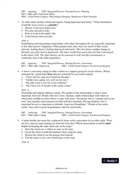 Test Bank for Medical-Surgical Nursing: Concepts for Interprofessional Collaborative Care, 10th Edition (Chapters 1-69) - Page 22 preview image