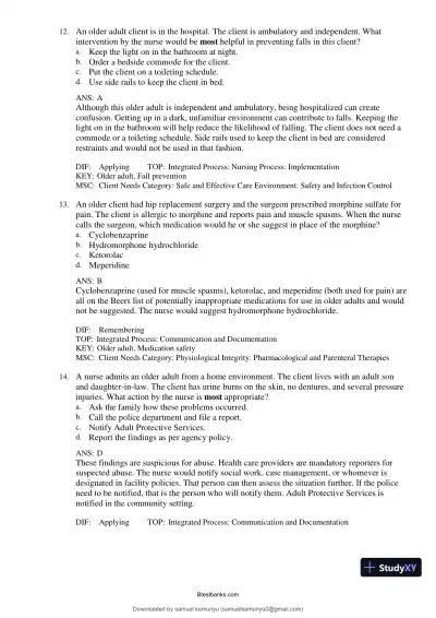 Test Bank for Medical-Surgical Nursing: Concepts for Interprofessional Collaborative Care, 10th Edition (Chapters 1-69) - Page 24 preview image
