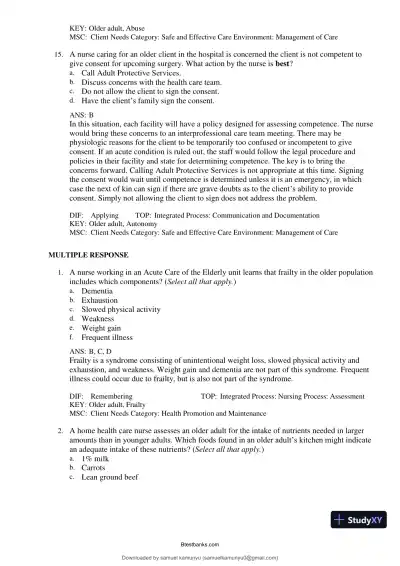 Test Bank for Medical-Surgical Nursing: Concepts for Interprofessional Collaborative Care, 10th Edition (Chapters 1-69) - Page 25 preview image
