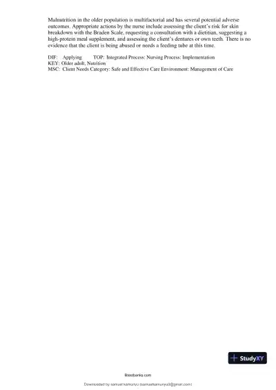 Test Bank for Medical-Surgical Nursing: Concepts for Interprofessional Collaborative Care, 10th Edition (Chapters 1-69) - Page 28 preview image