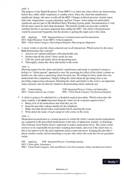 Test Bank for Medical-Surgical Nursing: Concepts for Interprofessional Collaborative Care, 10th Edition (Chapters 1-69) - Page 3 preview image