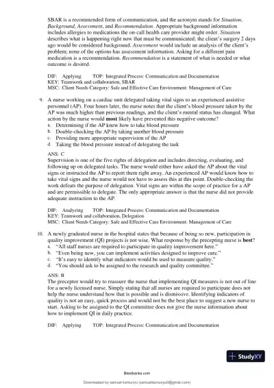 Test Bank for Medical-Surgical Nursing: Concepts for Interprofessional Collaborative Care, 10th Edition (Chapters 1-69) - Page 5 preview image