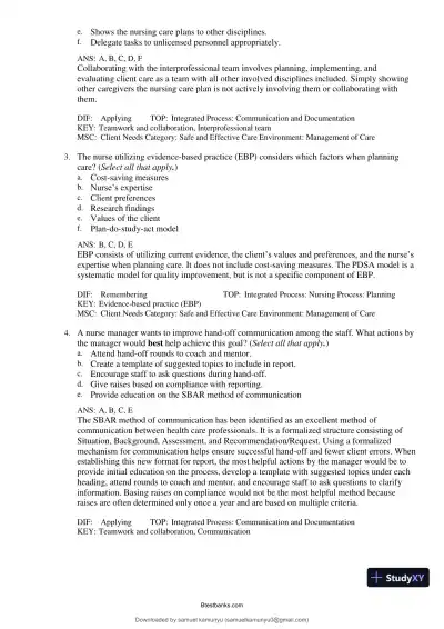 Test Bank for Medical-Surgical Nursing: Concepts for Interprofessional Collaborative Care, 10th Edition (Chapters 1-69) - Page 7 preview image