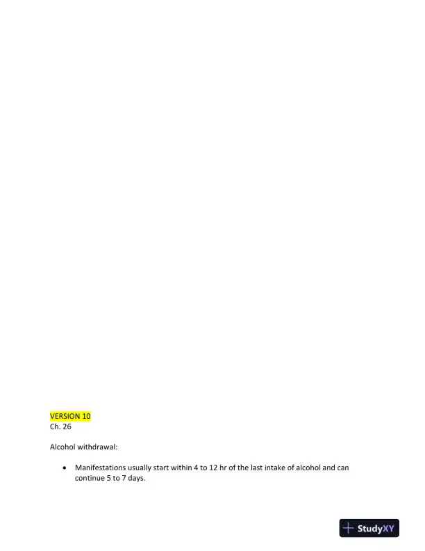 ATI RN Mental Health Proctored Exam NGN Version 10 With Answers (12 Solved Questions) - Page 1 preview image