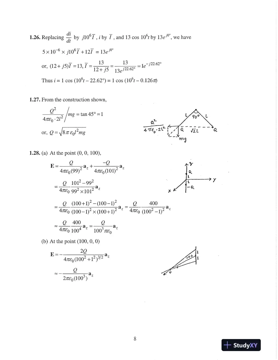 Solution Manual for Fundamentals of Electromagnetics for Electrical and Computer Engineering, 1st Edition, page 11