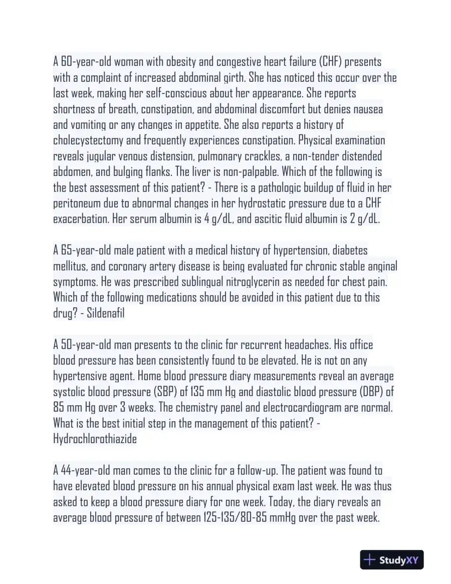2024 MSN 622 Cardiovascular Final Actual Exam With Answers (79 Solved Questions), page 7