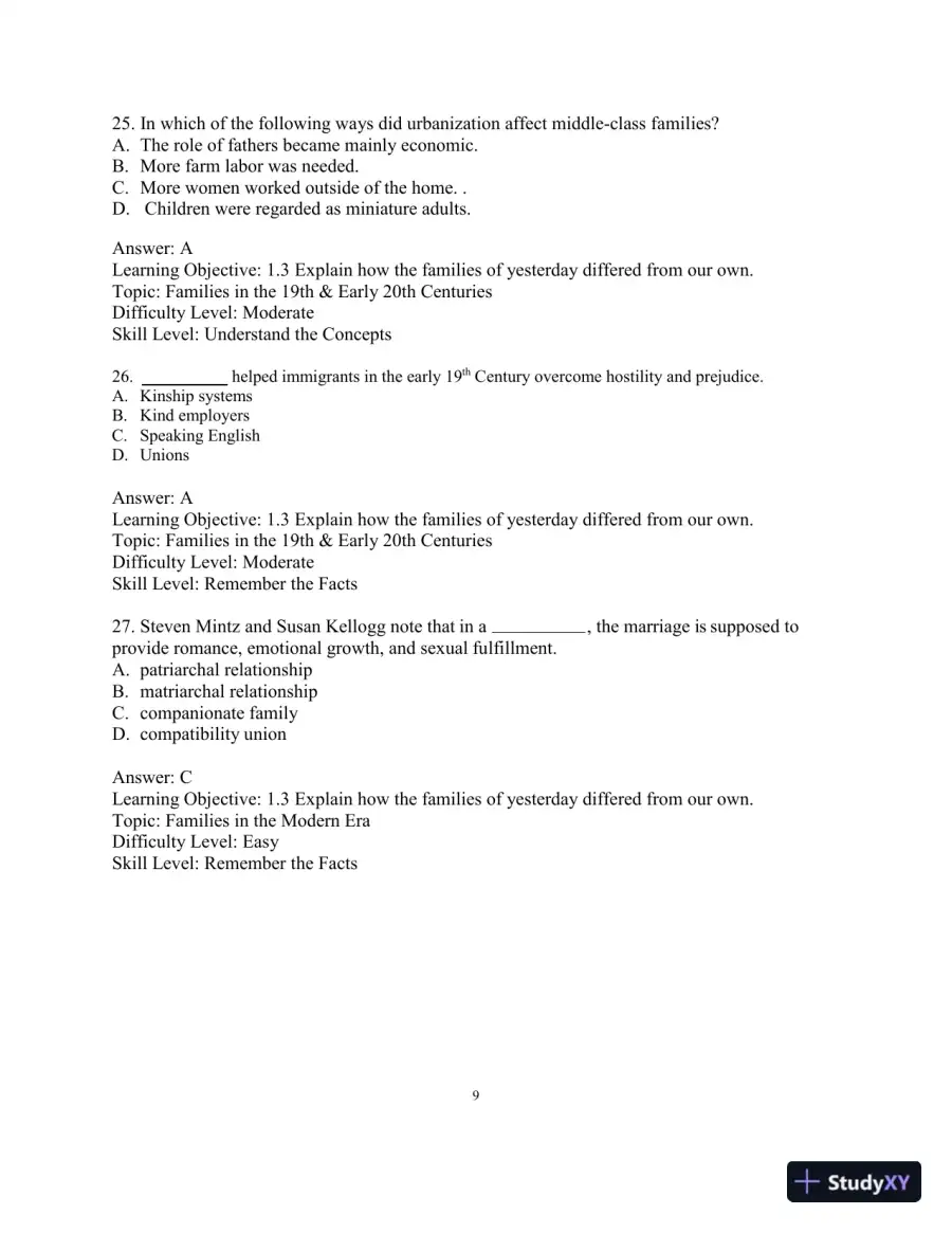 Test Bank for Marriages, Families, and Intimate Relationships, 5th Edition, page 12