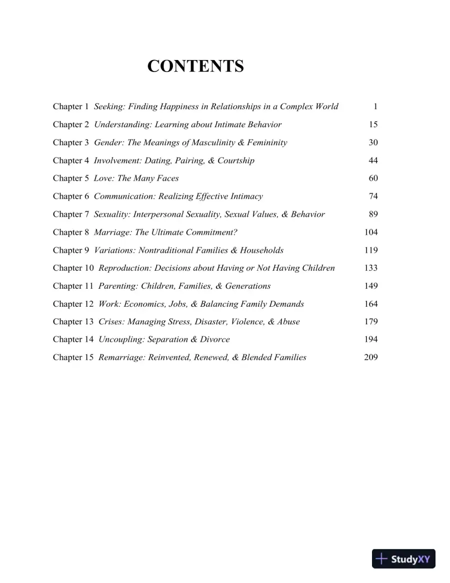 Test Bank for Marriages, Families, and Intimate Relationships, 5th Edition, page 3