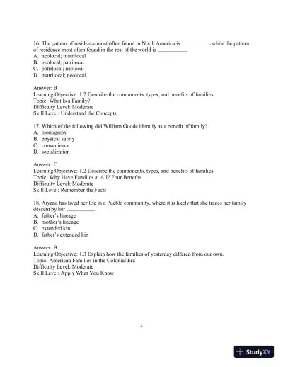 Test Bank for Marriages, Families, and Intimate Relationships, 5th Edition - Page 9 preview image