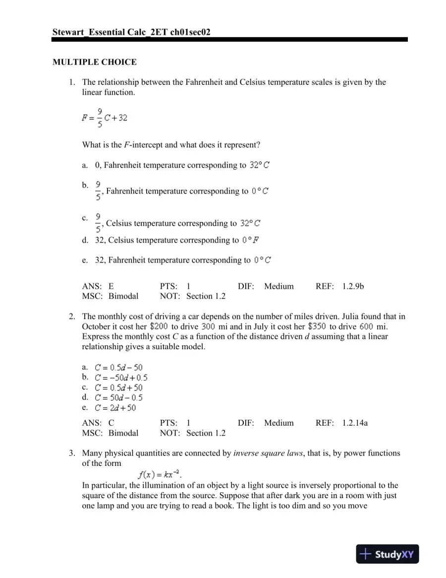 Essential Calculus: Early Transcendentals 2nd Edition Test Bank, page 10