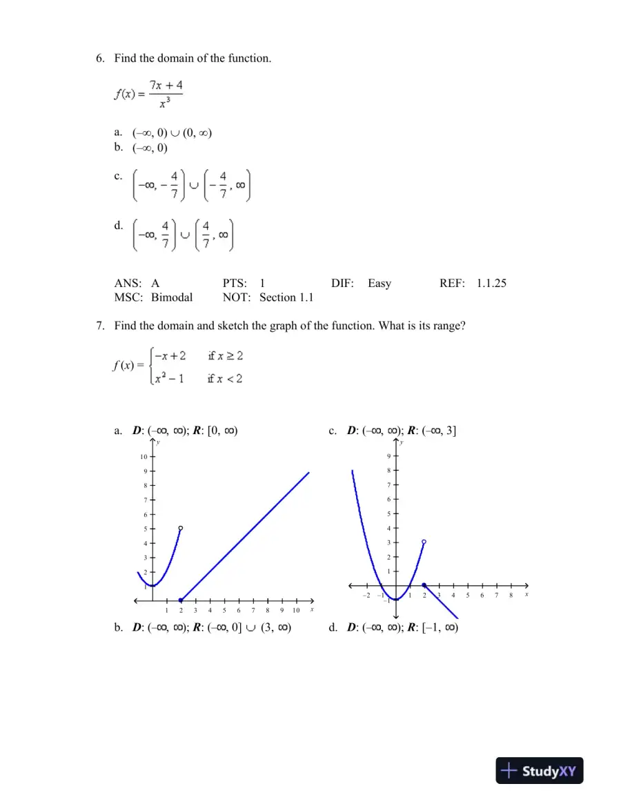 Essential Calculus: Early Transcendentals 2nd Edition Test Bank, page 4