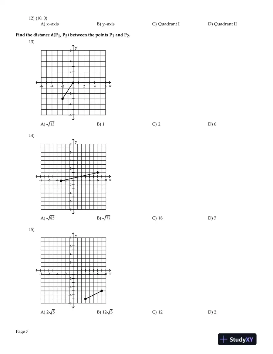 Test Bank for Precalculus Concepts Through Functions, A Right Triangle Approach to Trigonometry, 3rd Edition, page 8