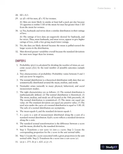 Essential Statistics for the Behavioral Sciences Brief Edition Solution Manual - Page 10 preview image