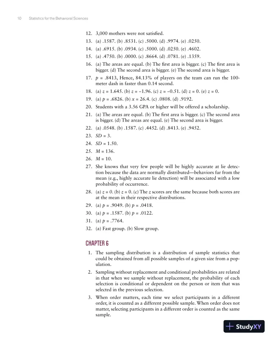 Essential Statistics for the Behavioral Sciences Brief Edition Solution Manual, page 11