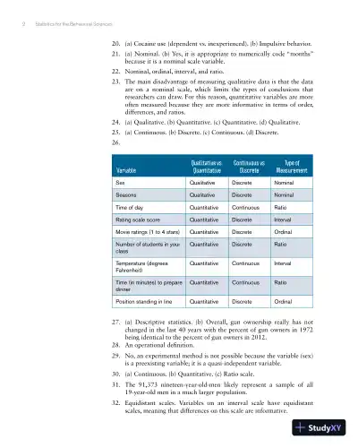Essential Statistics for the Behavioral Sciences Brief Edition Solution Manual - Page 3 preview image