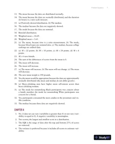 Essential Statistics for the Behavioral Sciences Brief Edition Solution Manual - Page 8 preview image