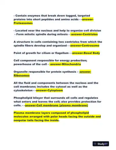 2023-2024 BIO251 Biology Remediation Exam With Answers (85 Solved Questions) - Page 3 preview image