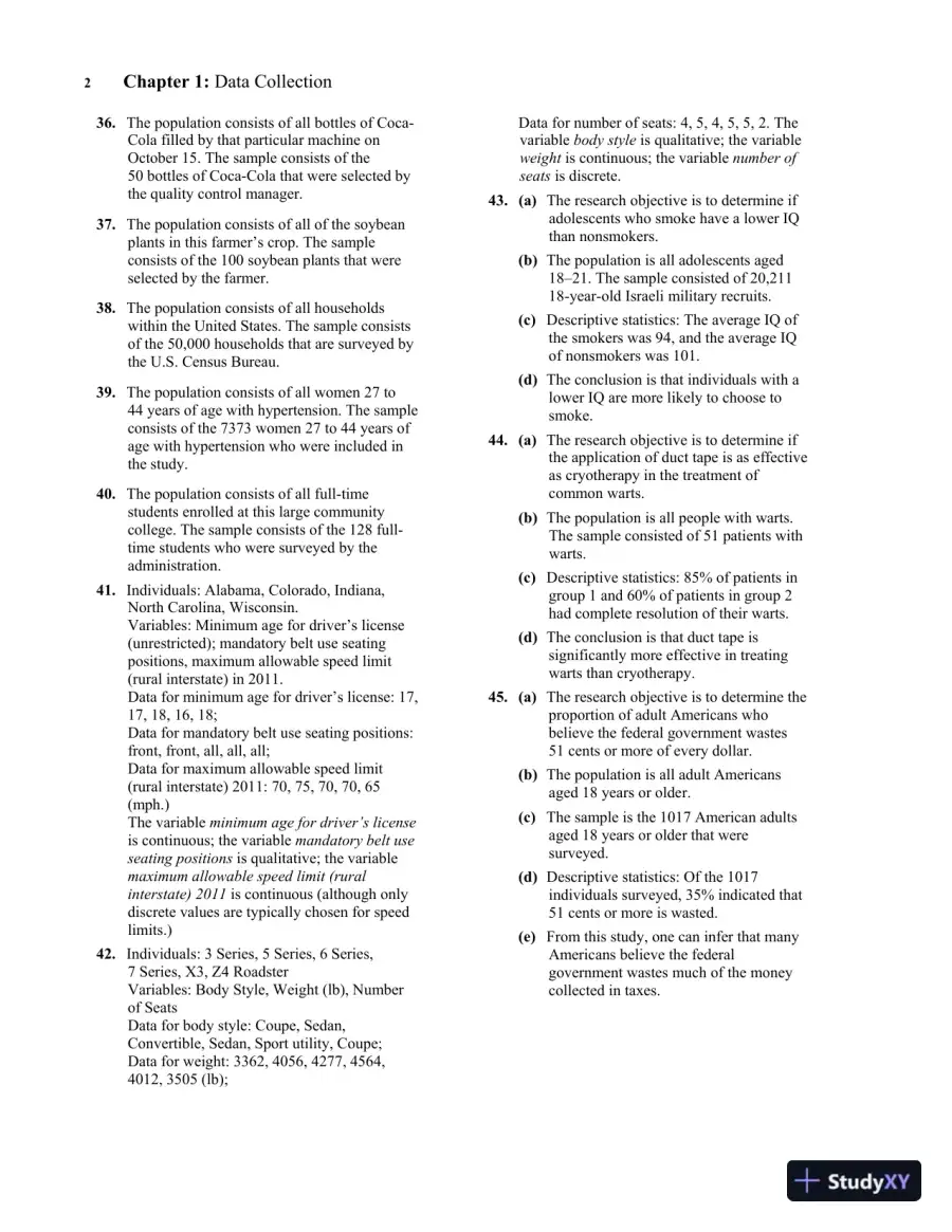Solution Manual for Fundamentals of Statistics, 6th Edition, page 7