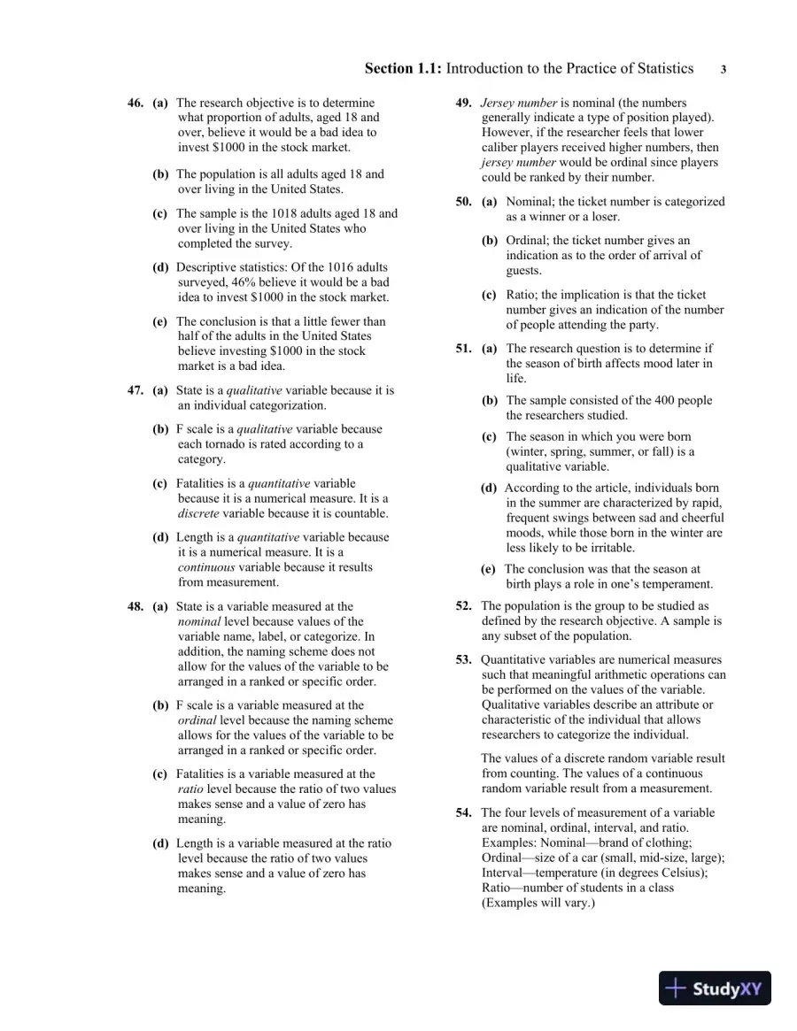 Solution Manual for Fundamentals of Statistics, 6th Edition, page 8