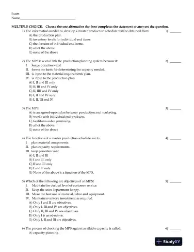 Introduction to Materials Management 8th Edition Test Bank - Page 13 preview image
