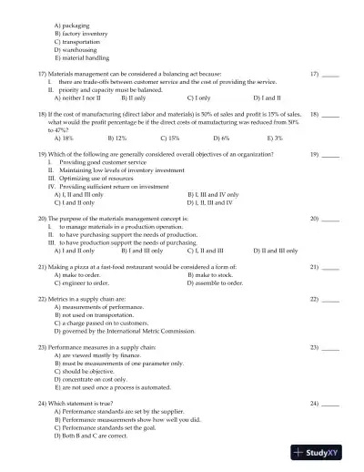 Introduction to Materials Management 8th Edition Test Bank - Page 4 preview image
