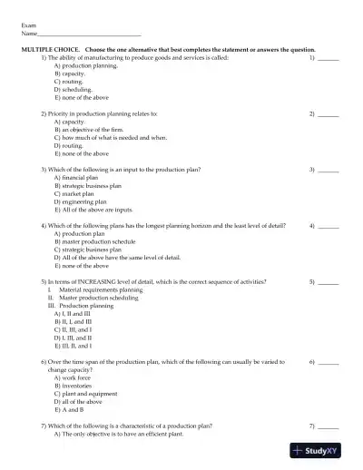 Introduction to Materials Management 8th Edition Test Bank - Page 7 preview image