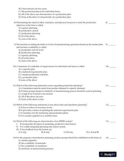 Introduction to Materials Management 8th Edition Test Bank - Page 8 preview image