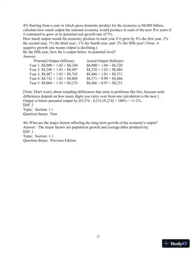 Test Bank for Macroeconomics, 10th Edition - Page 13 preview image