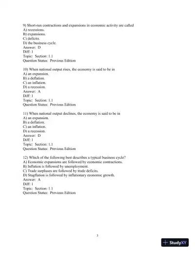 Test Bank for Macroeconomics, 10th Edition - Page 4 preview image