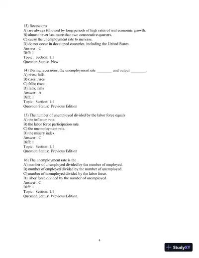 Test Bank for Macroeconomics, 10th Edition - Page 5 preview image