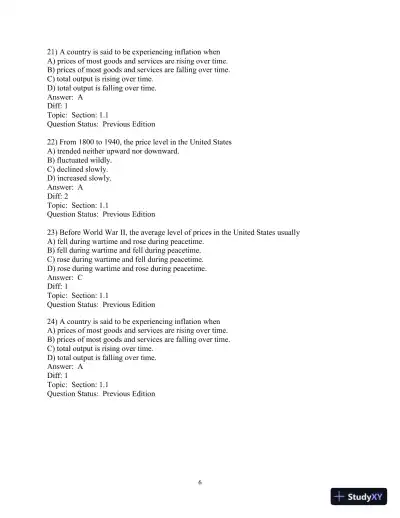 Test Bank for Macroeconomics, 10th Edition - Page 7 preview image