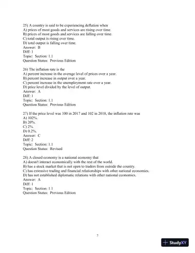 Test Bank for Macroeconomics, 10th Edition - Page 8 preview image