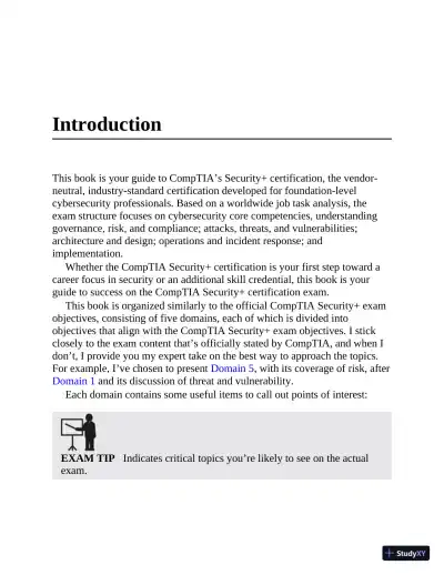 Mike Meyers CompTIA Security+ SY0-601 Exam Certification Passport, 6th Edition (2021) - Page 28 preview image