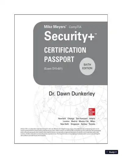 Mike Meyers CompTIA Security+ SY0-601 Exam Certification Passport, 6th Edition (2021) - Page 6 preview image