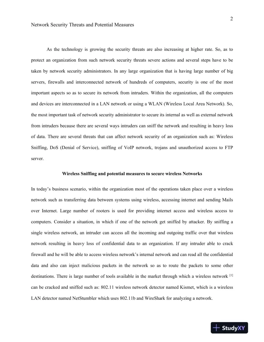 Network Security Threats and Potential Measures, page 3
