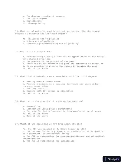 Criminal Investigation Third Edition Test Bank - Page 12 preview image