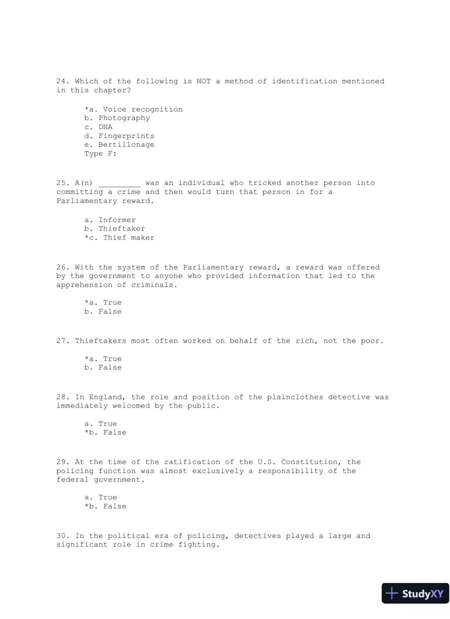 Criminal Investigation Third Edition Test Bank, page 14