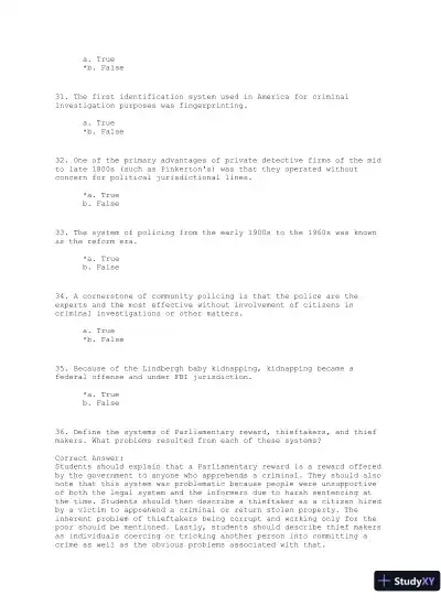 Criminal Investigation Third Edition Test Bank - Page 15 preview image