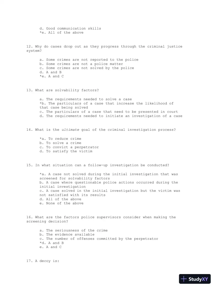 Criminal Investigation Third Edition Test Bank, page 4