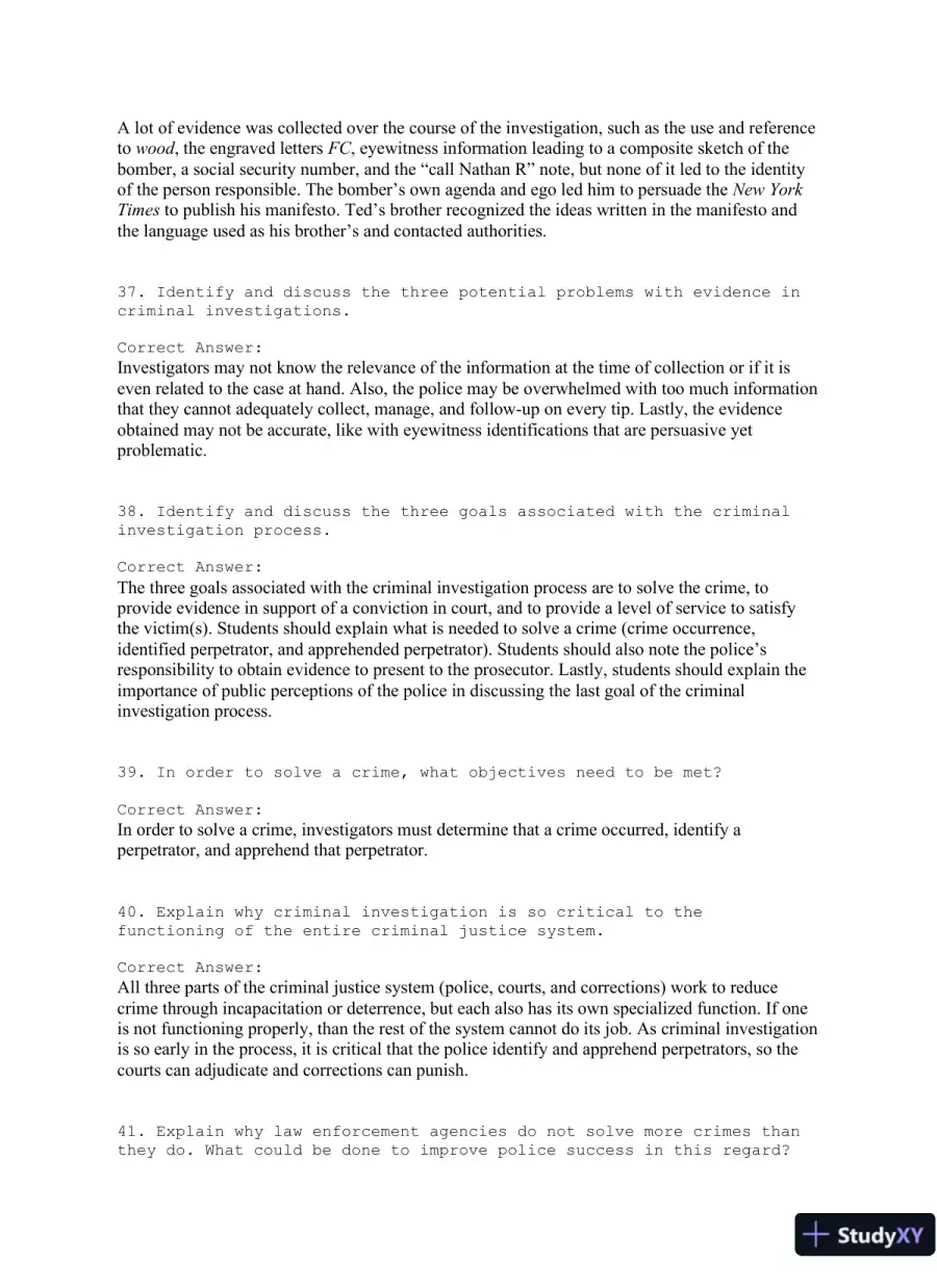 Criminal Investigation Third Edition Test Bank, page 8