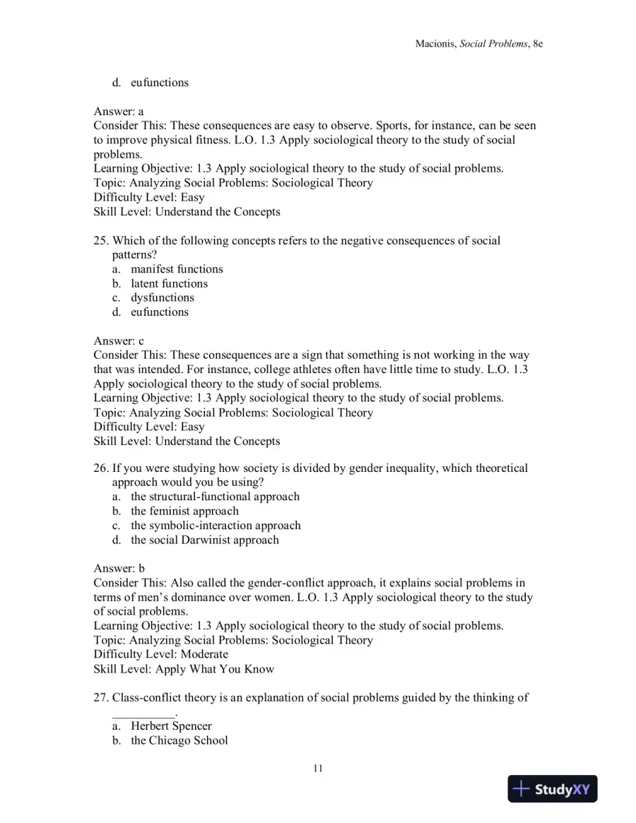 Test Bank for Social Problems, 8th Edition, page 14