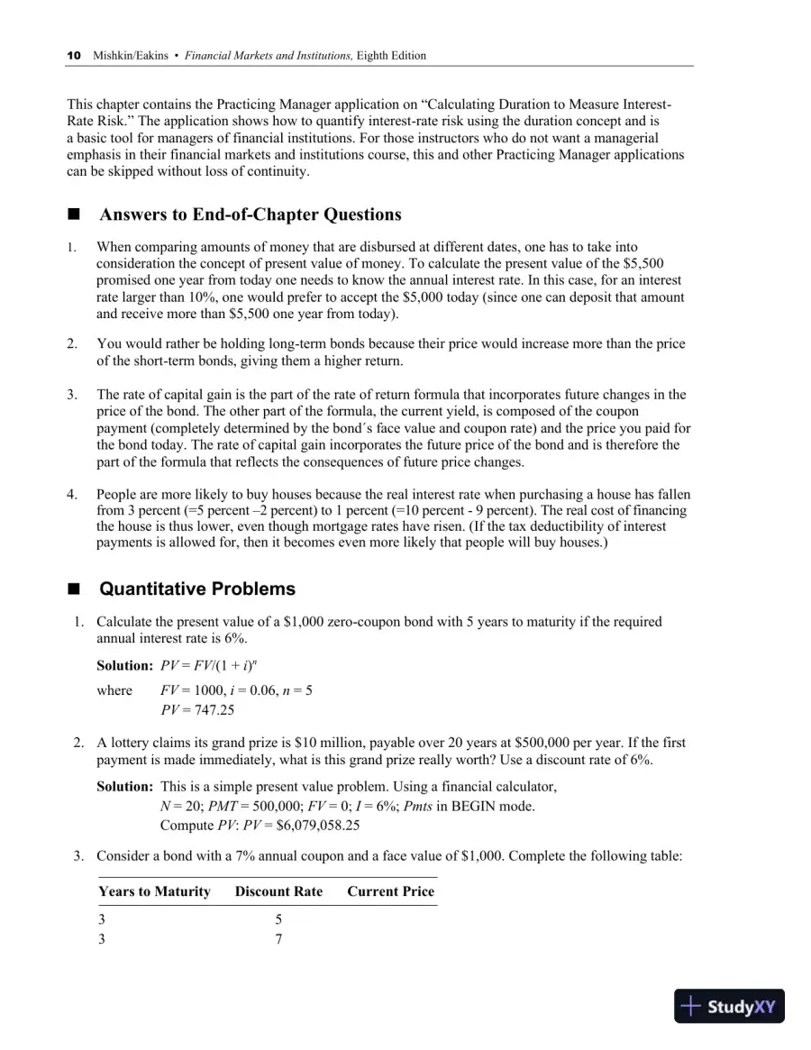 Solution Manual for Financial Markets and Institutions, 9th Edition, page 13