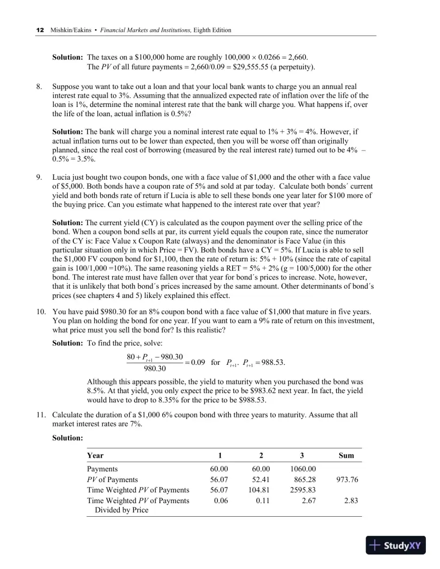 Solution Manual for Financial Markets and Institutions, 9th Edition, page 15
