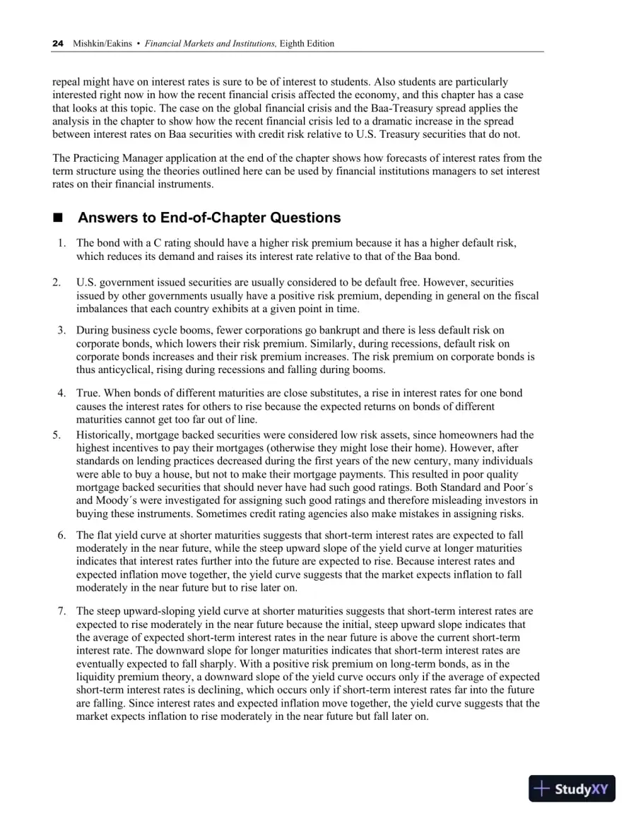 Solution Manual for Financial Markets and Institutions, 9th Edition, page 27