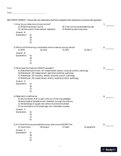 International Trauma Life Support For Emergency Care Providers, 8th Edition Test Bank - Page 17 preview image